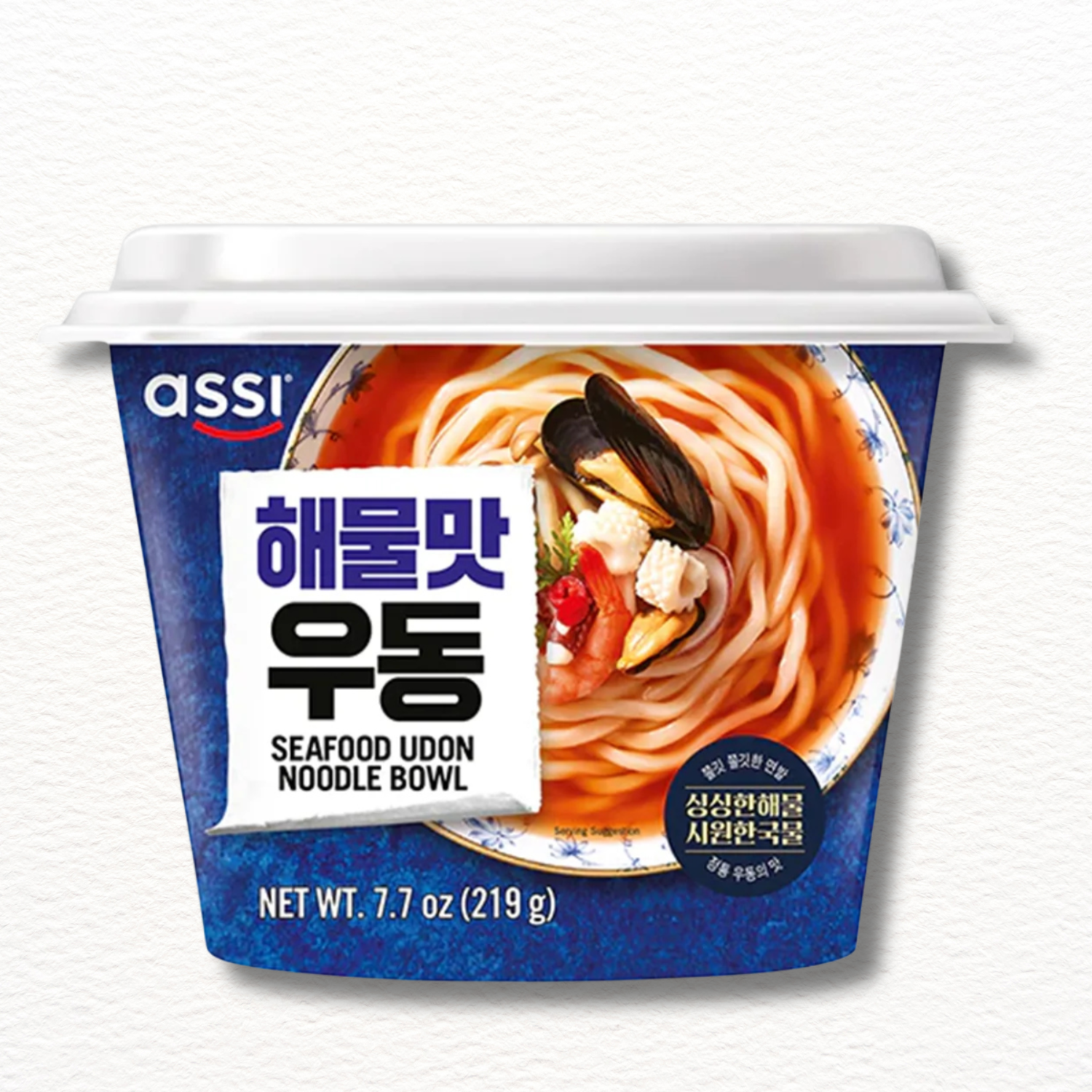 Assi Cup Udon – Seafood Flavour (Korean Instant Noodle Bowl)