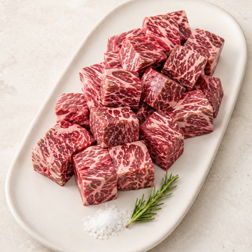 Wagyu Cubed Diced – 2cm Skewer Grill & Stew Beef - 500g