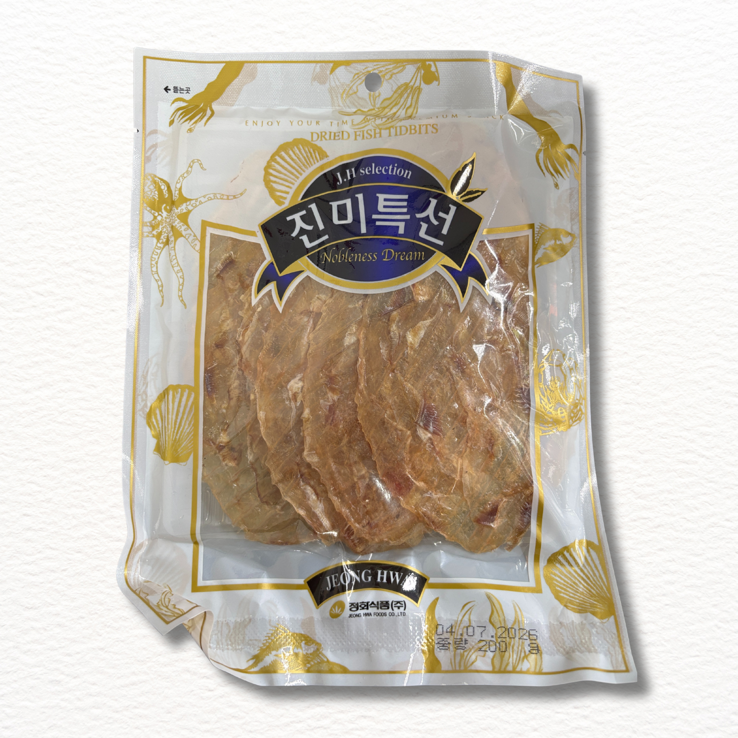Junghwa Jwipo – Seasoned Dried Filefish 200g | 조미쥐포