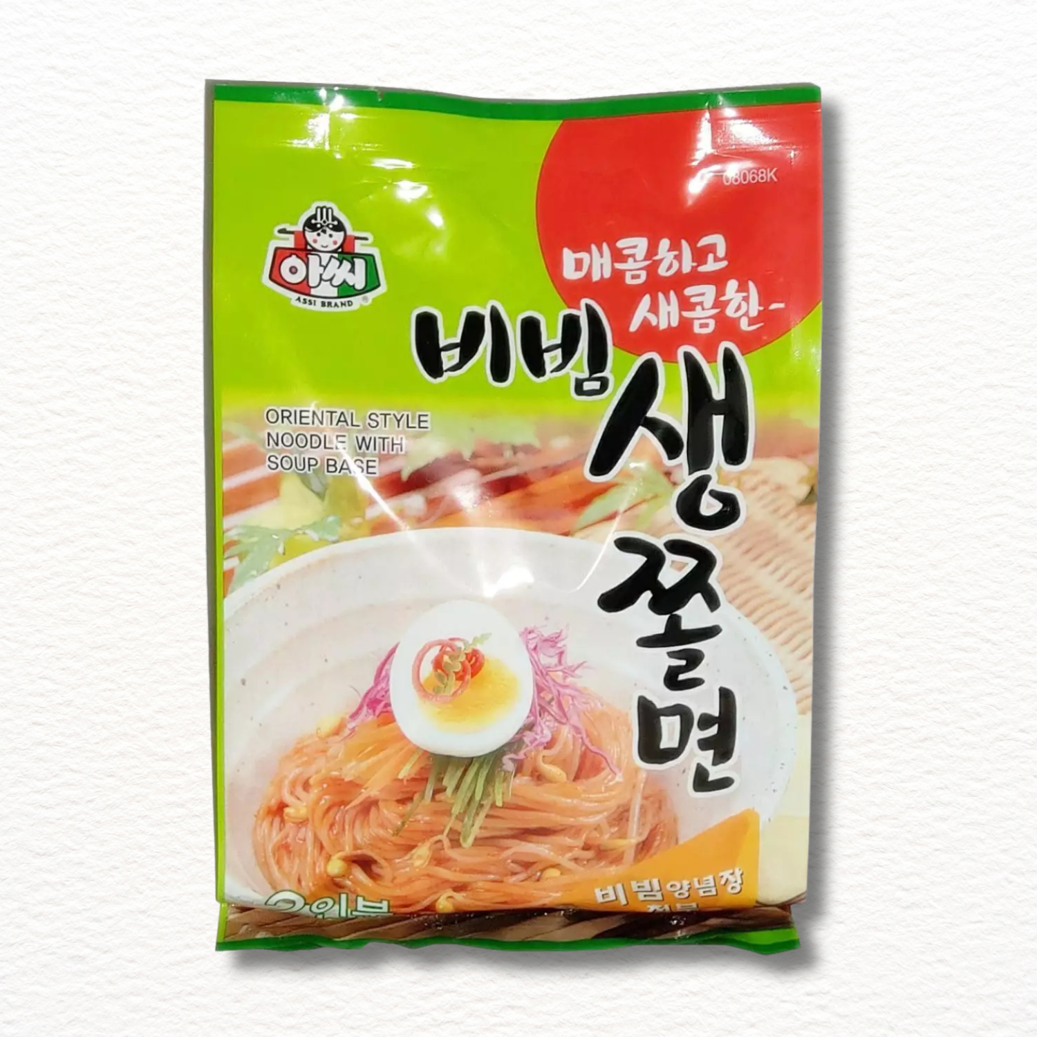 Assi Bibim Cold Noodles | Korean Spicy Instant Noodles | 비빔 생쫄면 420g