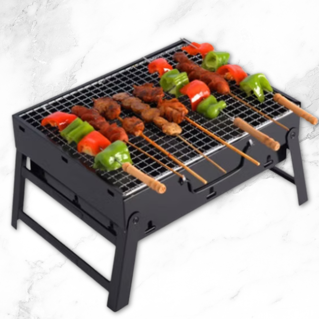 BBQ Charcoal Skewer Grill | Portable Tabletop BBQ Grill