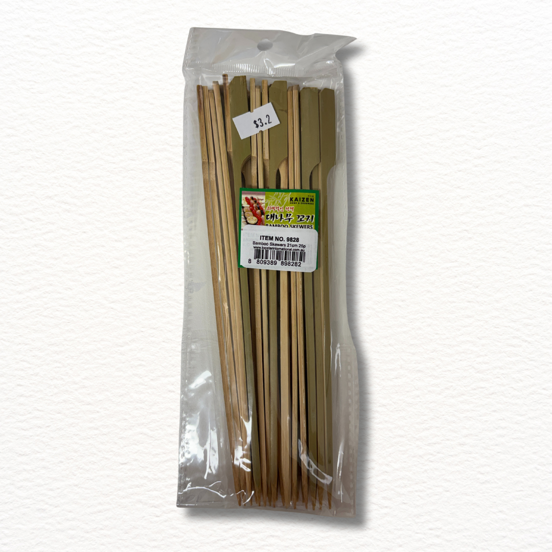 Bamboo Skewers – 15cm / 21cm / 25cm | BBQ & Cooking Sticks | 대나무 꼬치