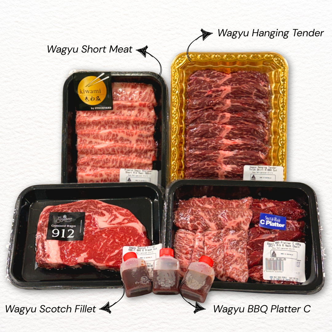 🍷 End of Year – Couple Set | Wagyu Home BBQ Bundle (2–3 People)
