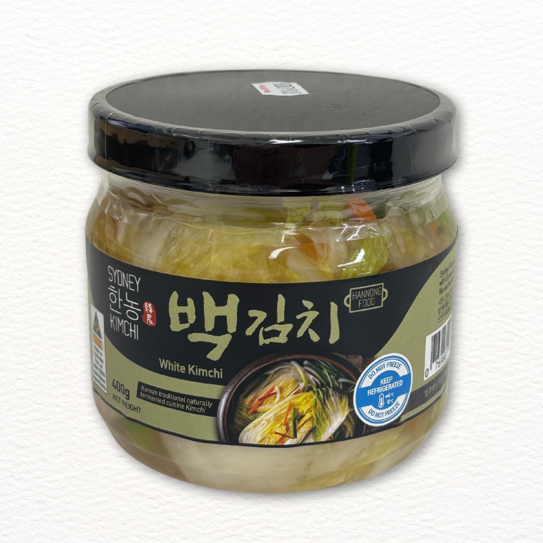 Hannong White Kimchi 400g – Mild Korean Kimchi (Non-Spicy, Freshly Made) | 한농 백김치