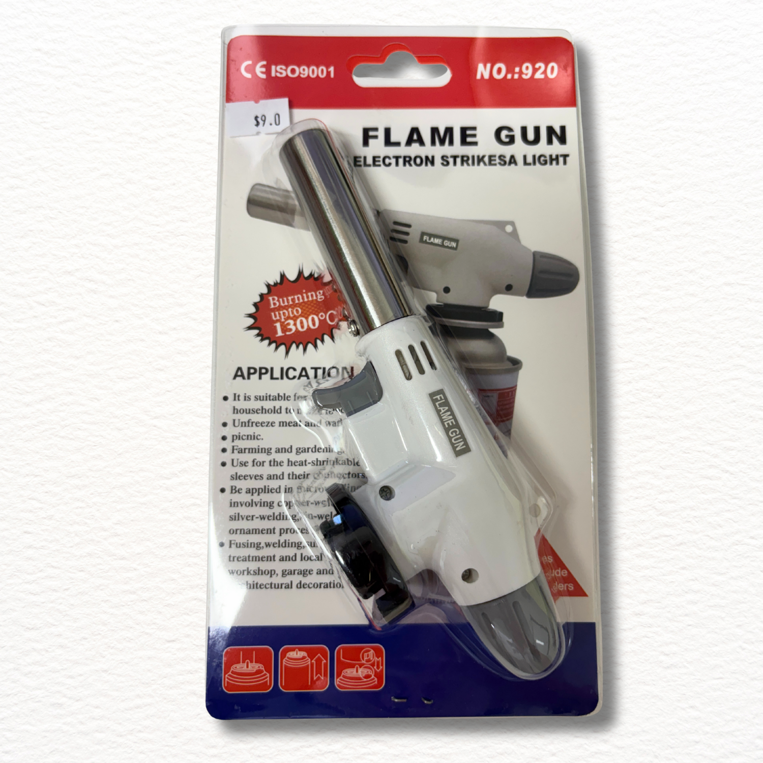 ISO9001 White Kitchen Torch Gun – Professional Culinary Blow Torch | 방아쇠 토치