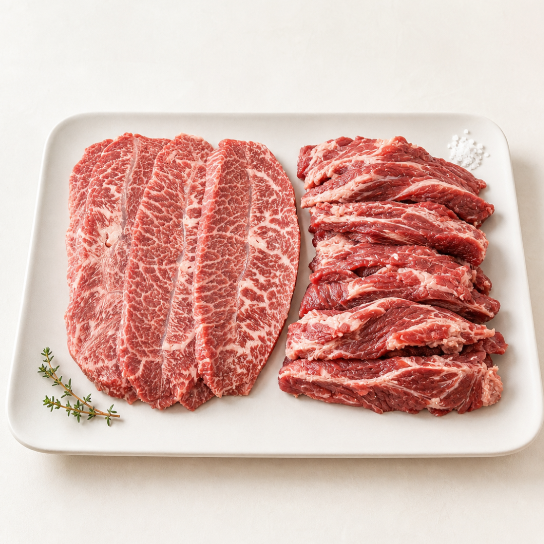 Wagyu BBQ Platter B | Intercostal & Oyster Blade | K-BBQ Set (MB4-7 Fresh 400g/600g)