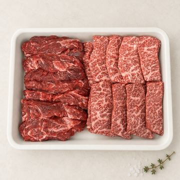 Wagyu BBQ Platter C | Short Rib Meat & Neck Chain | K-BBQ Set (MB4-7 Fresh 400g/600g)