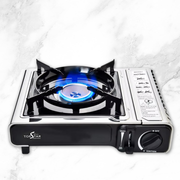 Portable Stainless Gas Stove Black | Approved Butane BBQ Stove