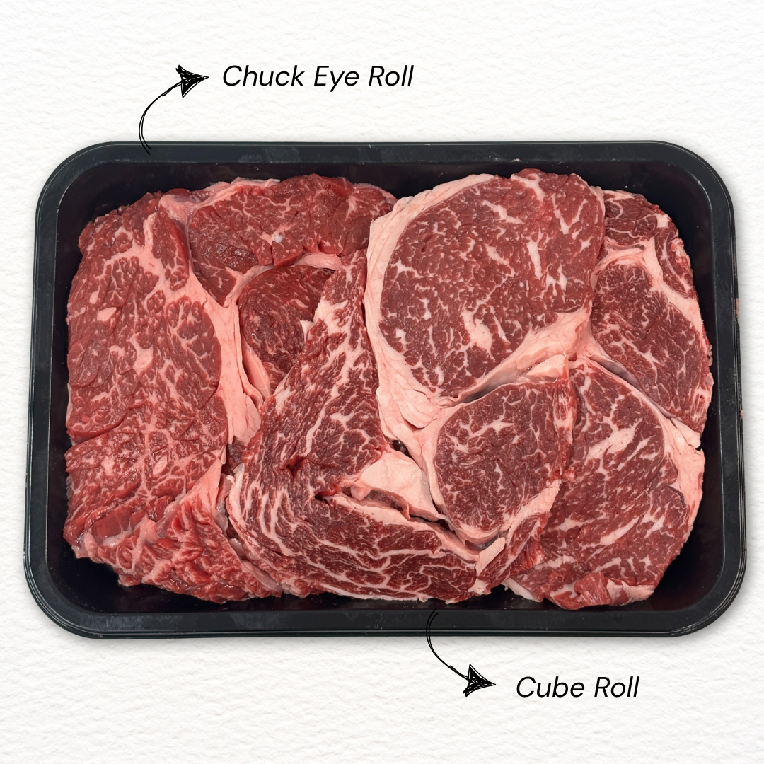 Jac Wagyu BBQ Platter D – Chuck Eye & Cube Roll BBQ Set (Fresh 600g)