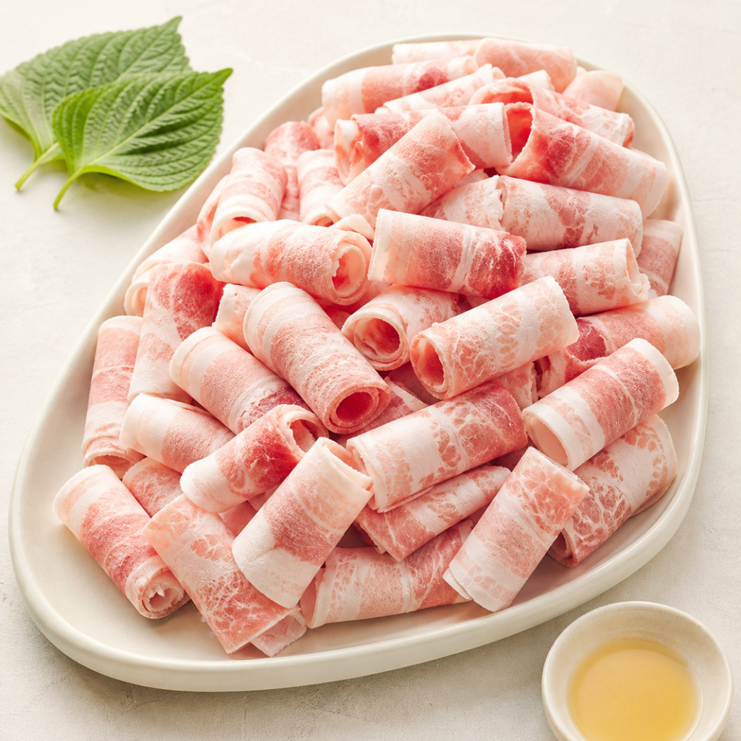 Samgyeopsal – Thinly Sliced Korean Pork Belly (Frozen 450g)